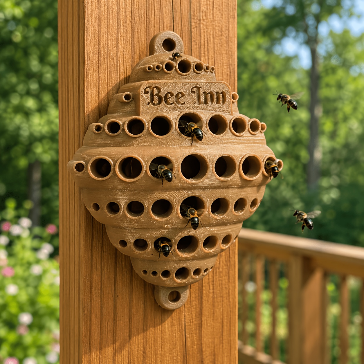 Urban Farming Gardening - 3D Printed Wall-Mounted Bee & Butterfly