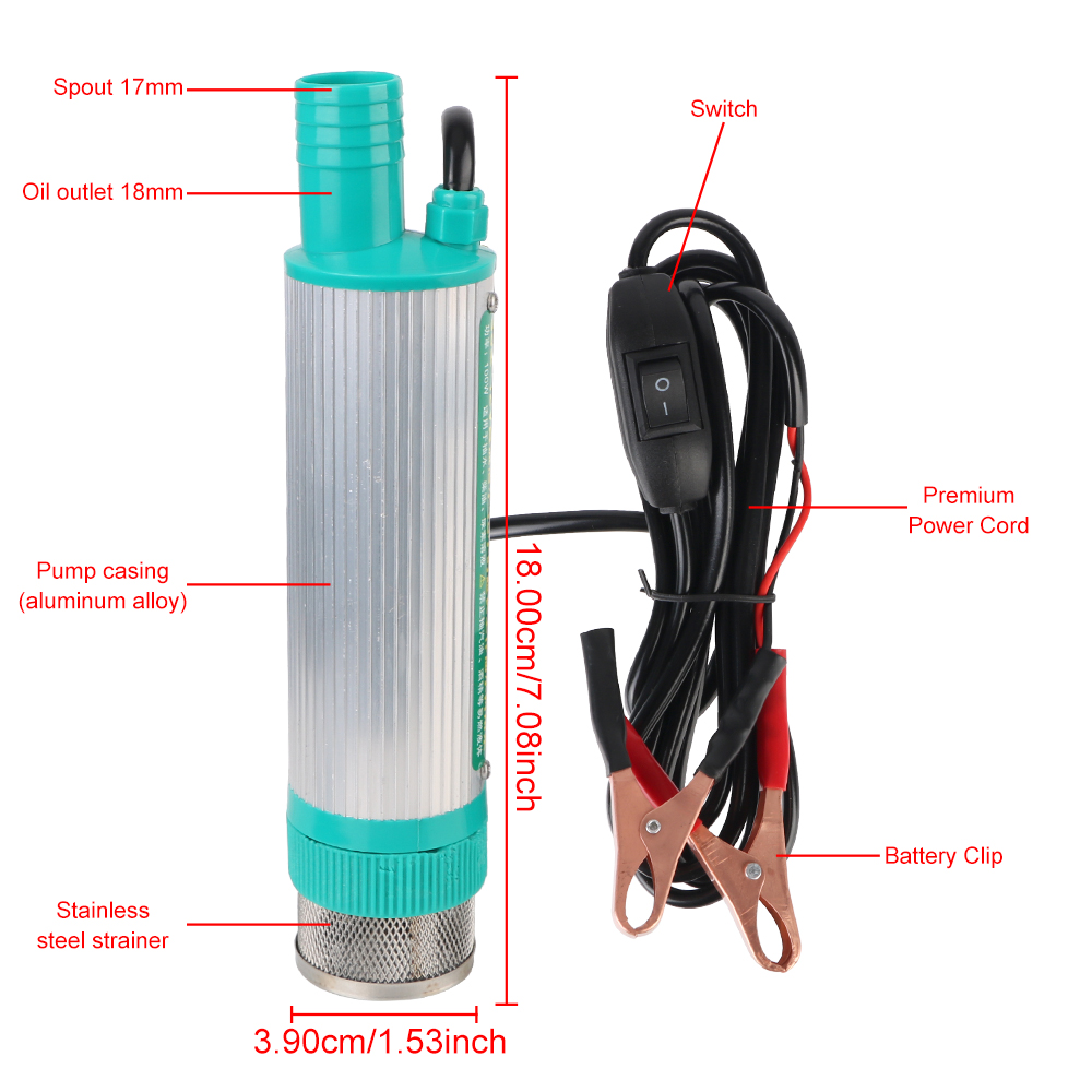 12V 30L/min Aluminum Alloy She - огляд і ціна Water Pump Submersible Mini