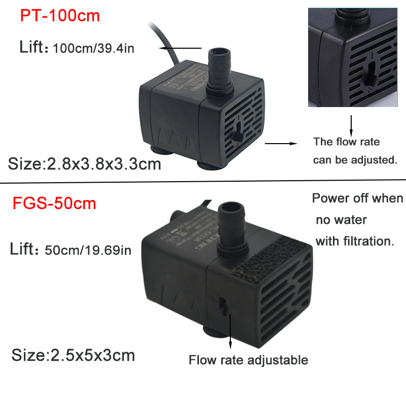 Ultra Quiet USB Aquarium Fish  - огляд і ціна Water Pump Submersible Mini